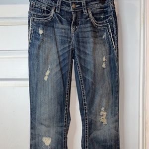 Silver Aiko Boot Cut Jeans